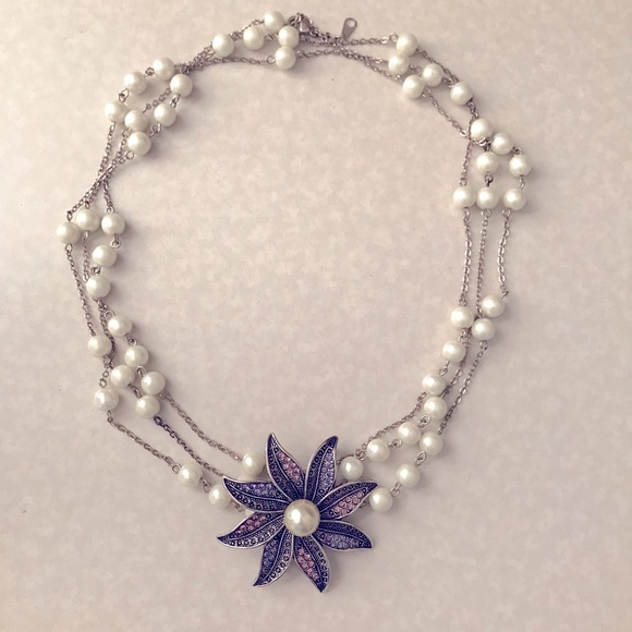 62” necklace with flower pin/pendant - Picture 1 of 4